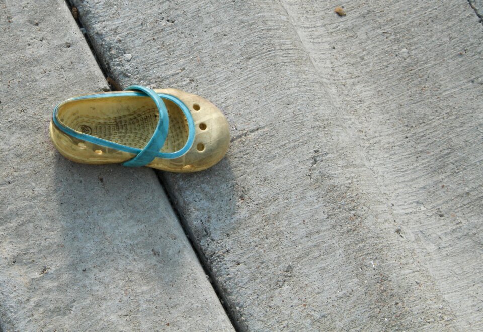 Abstract footwear abandoned