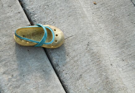 Abstract footwear abandoned