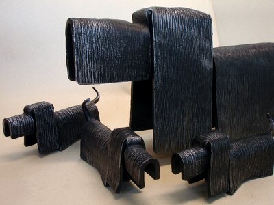 Iron forging dogs