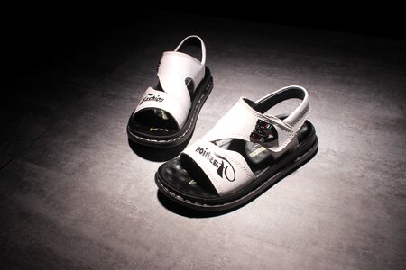 Sandals breathable black background photo