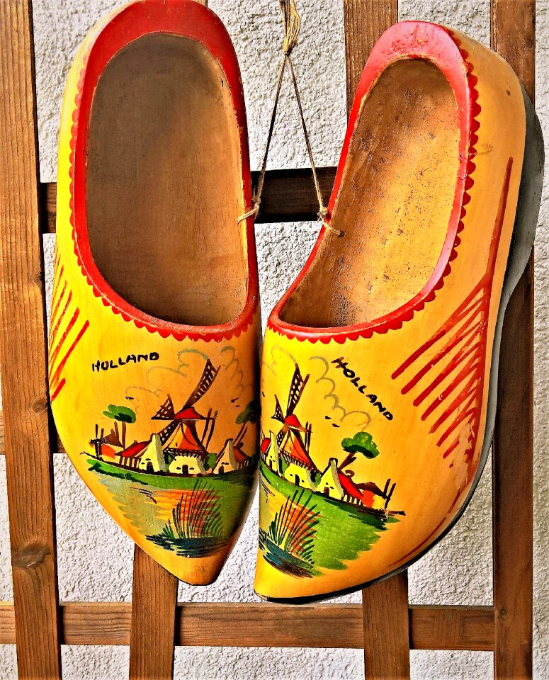 Real clogs netherlands painted