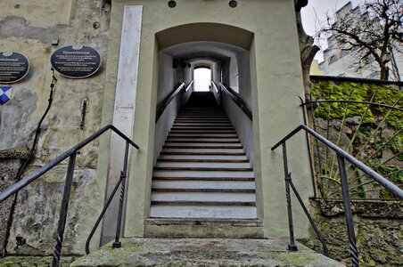 Inn historic center graveyard staircase photo