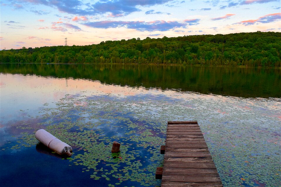 Reflection landscape dusk