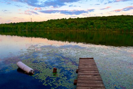 Reflection landscape dusk photo