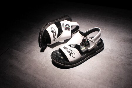 Sandals breathable black background photo