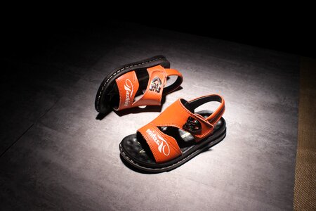 Sandals breathable black background photo