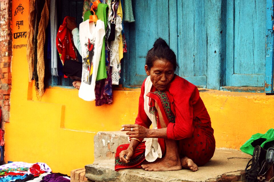 Traders street vendors the old man