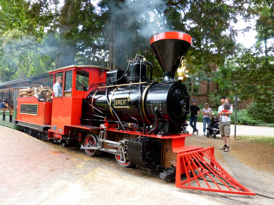 Steam locomotive engine castle park karlsruhe