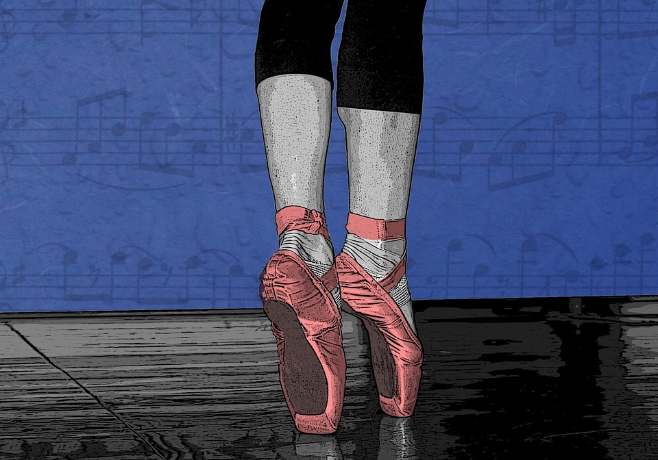 Dance the tip of the feet
