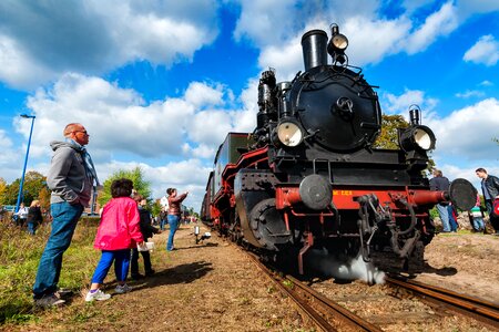 Historically loco steam railway photo