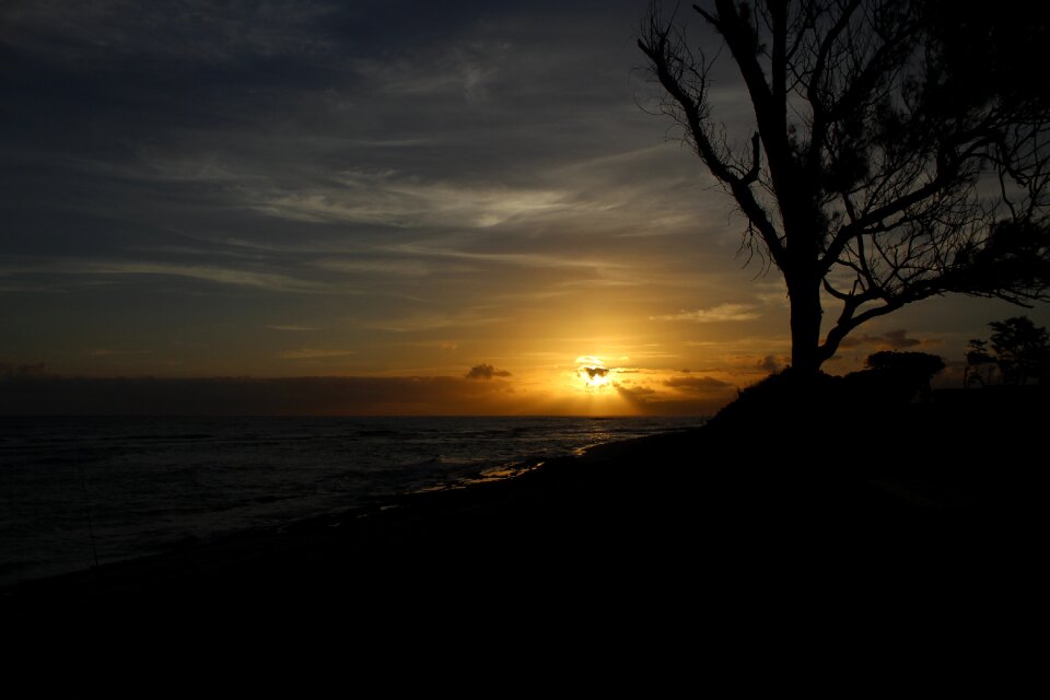 Sky sea sunset photo