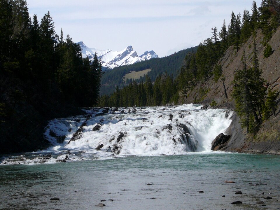 Waterfall west canada banff