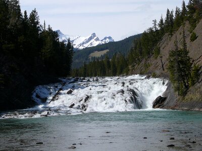 Waterfall west canada banff photo