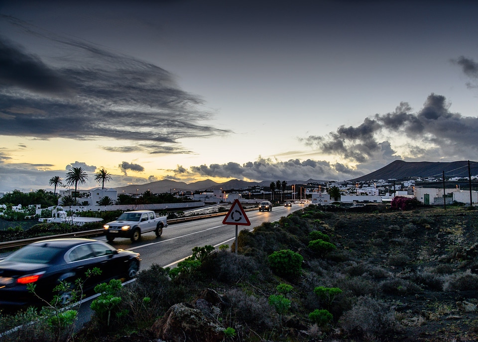 Abendstimmung road traffic
