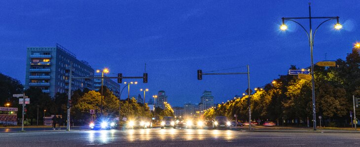 Night lights traffic photo