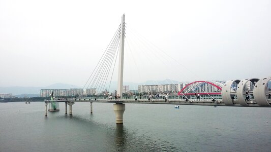 Landscape soyang river bridge photo