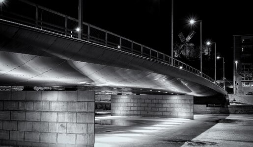 Black and white city building photo