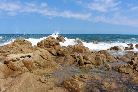 Mediterranean turquoise rock photo
