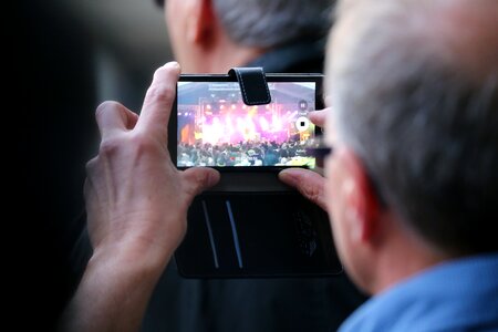 Photograph mobile phone concert photo