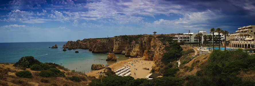 Beach algarve panorama