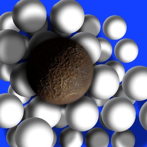 Sphere cluster blue