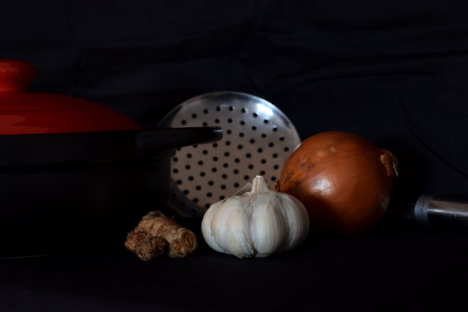 Cooking garlic onions