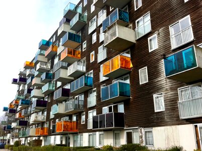 Symmetry condominium balconies