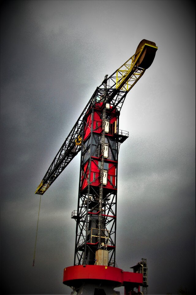 Harbour crane industrial area load crane photo