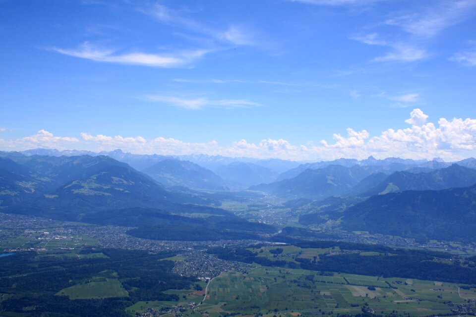 Alpine foothills of the alps hike