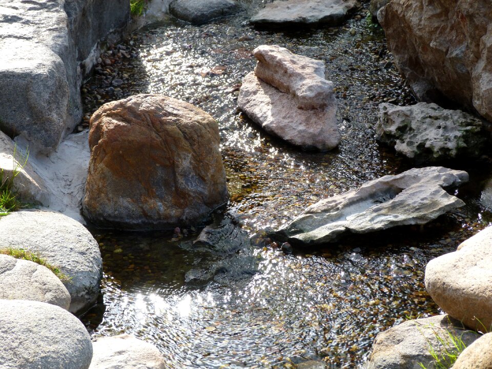 Nature waterfall stones