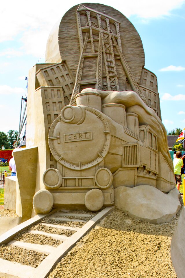 Sand sculpture sand artwork
