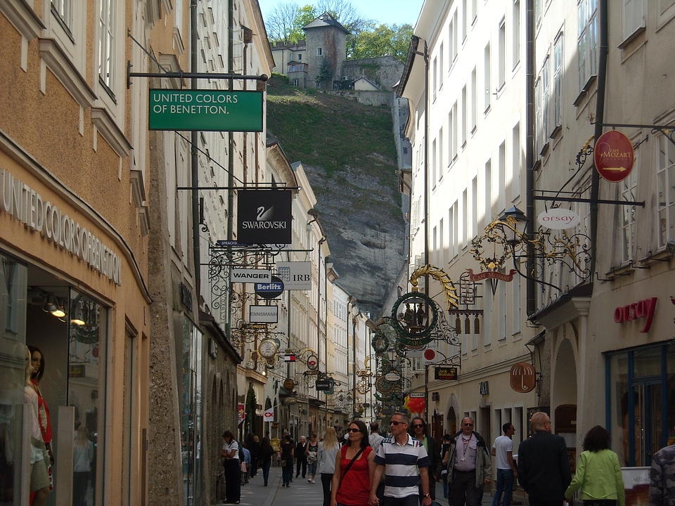 Tourism city stroll shops