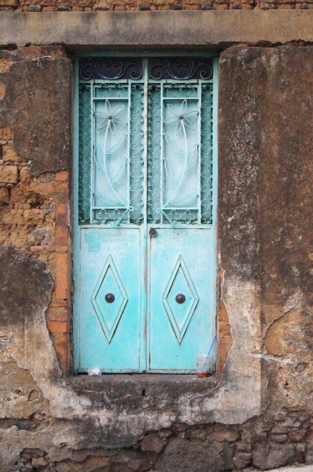 Architecture old blue