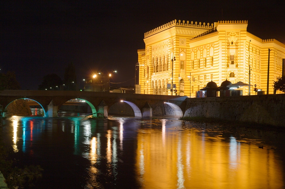 Miljacka bridge town hall