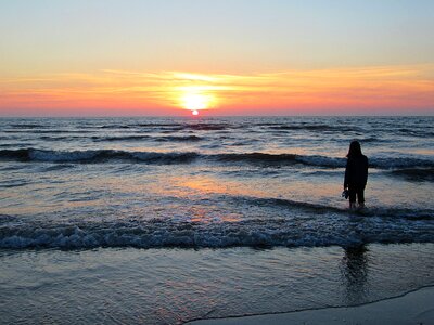 Colorful sunset romantic vote