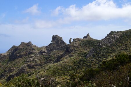 Canary islands hike mountain peaks