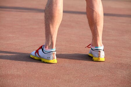 Sneaker track jogging photo