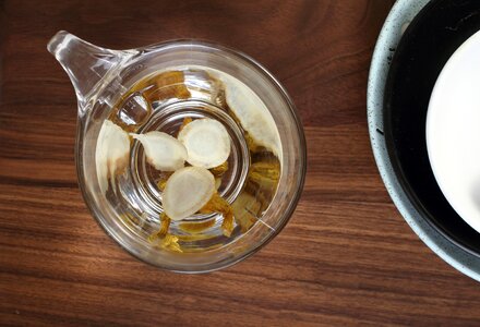 Positive american ginseng dish