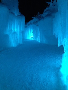Ice blue icicles photo
