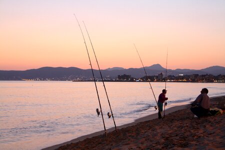 Evening abendstimmung fishing photo