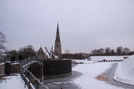 Church winter city photo