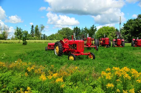 Tractor agricultural machinery landscape photo