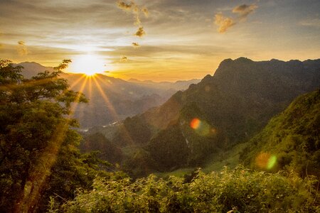 Mountain forest landscape vietnam photo