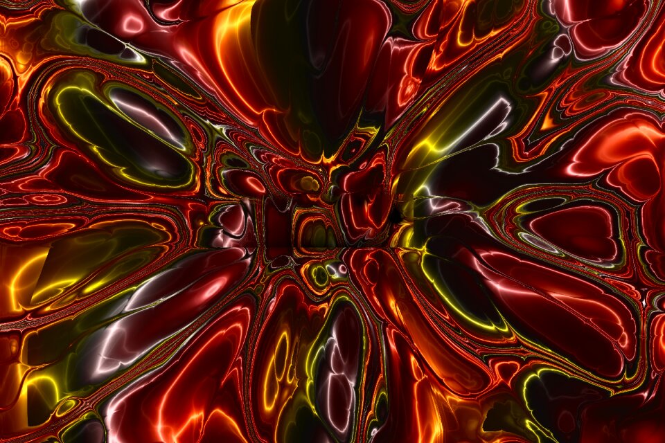 Orange ooze swirl