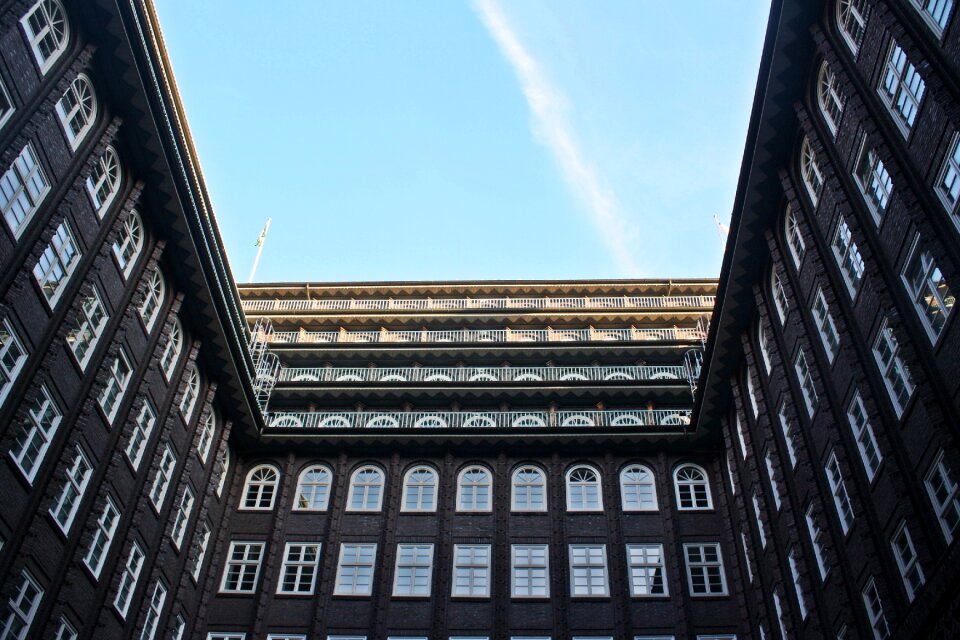 Red clinker brick architecture hanseatic city of hamburg