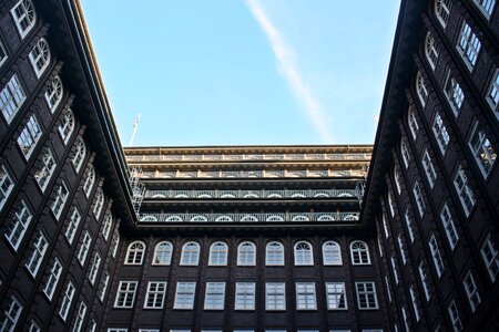 Red clinker brick architecture hanseatic city of hamburg
