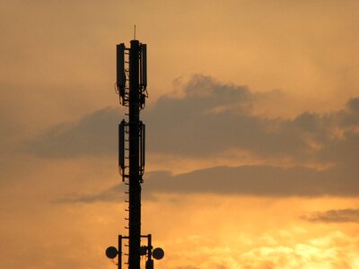 Radio relay communication transmission tower photo