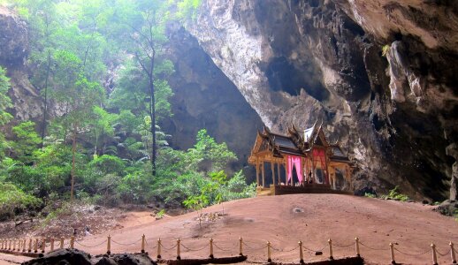 Cave buddha thailand photo