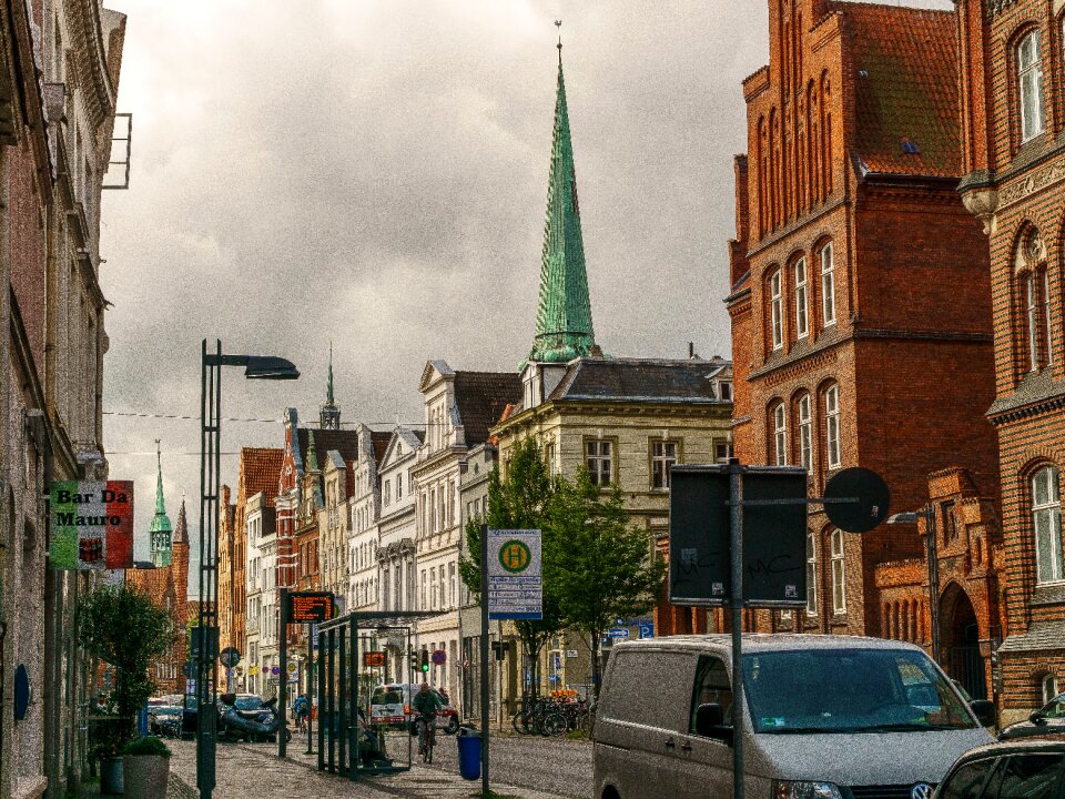 Historic center building city view