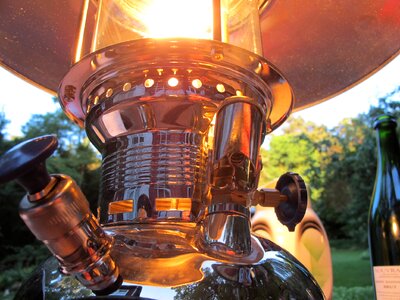 Backlighting mantle garden lamp photo